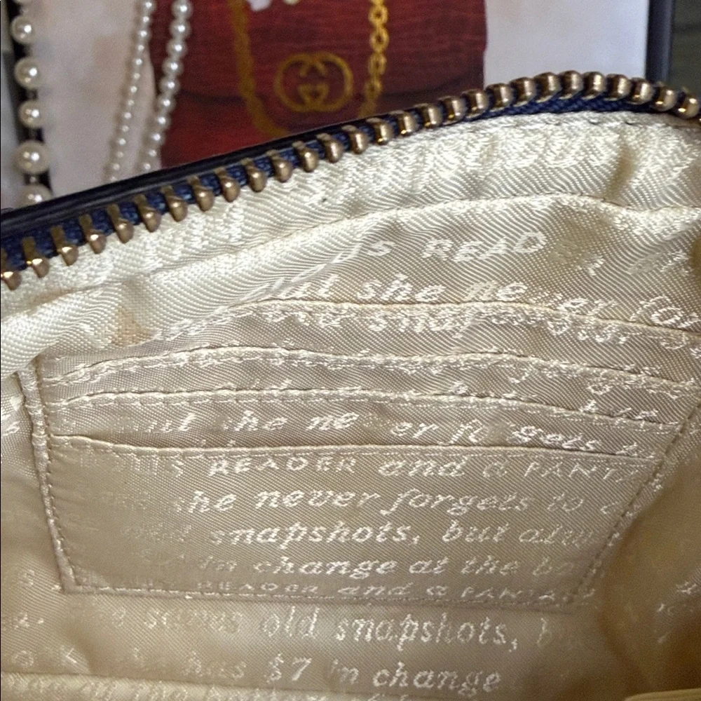 EUC Kate Spade New York Striped Crossbody Storybook Lining - Picture 5 of 9